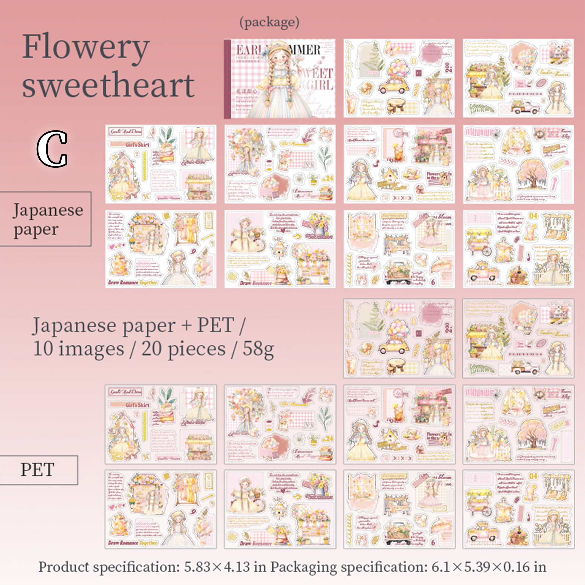 Sweet Girl Pre-cut Scrapbook Journal Sticker Book