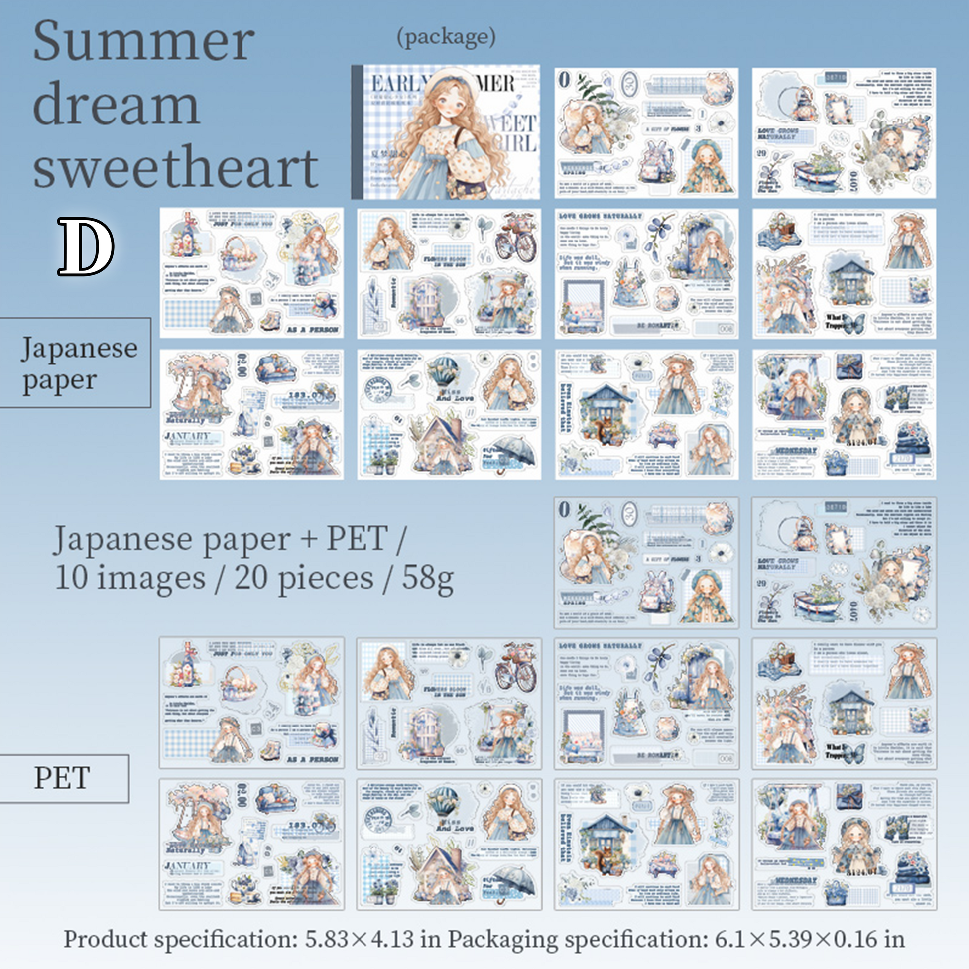 Sweet Girl Pre-cut Scrapbook Journal Sticker Book