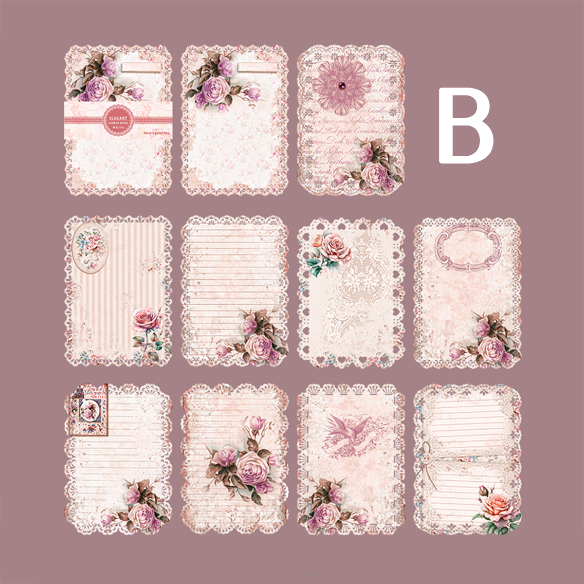 Elegant Flower House Scrapbook Paper