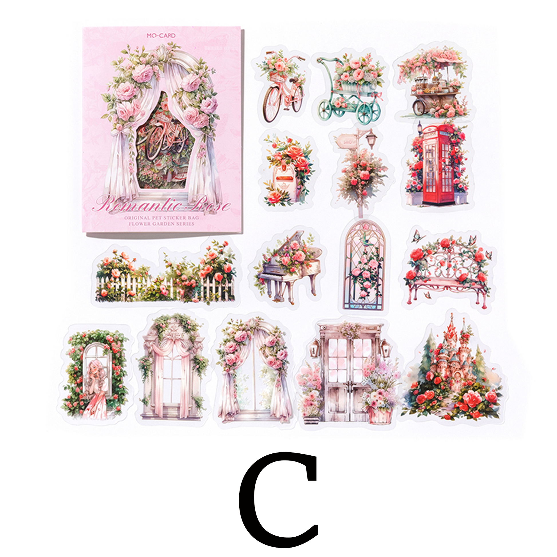 Flower Garden Scrapbooking Journaling PET Sticker