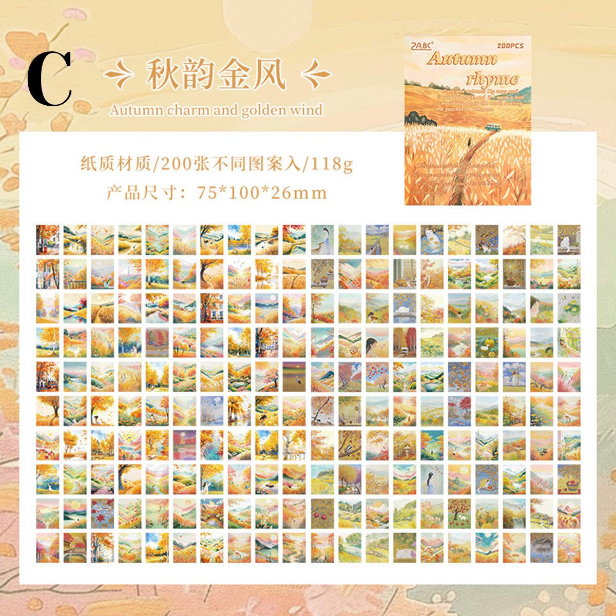 Four Seasons Scrapbook Paper Book 200pcs