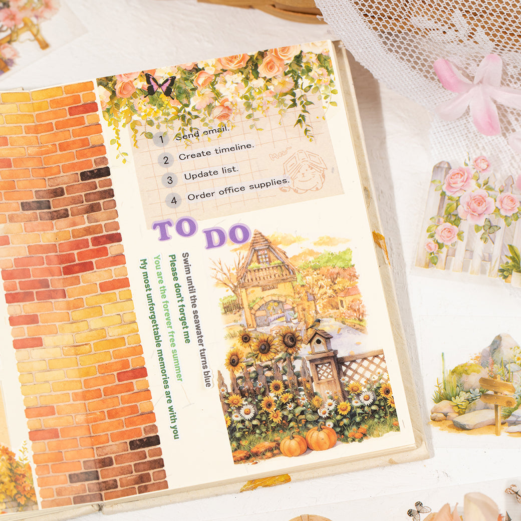 Paper Floral Vines Sticker Book for journaling and scrapbooking