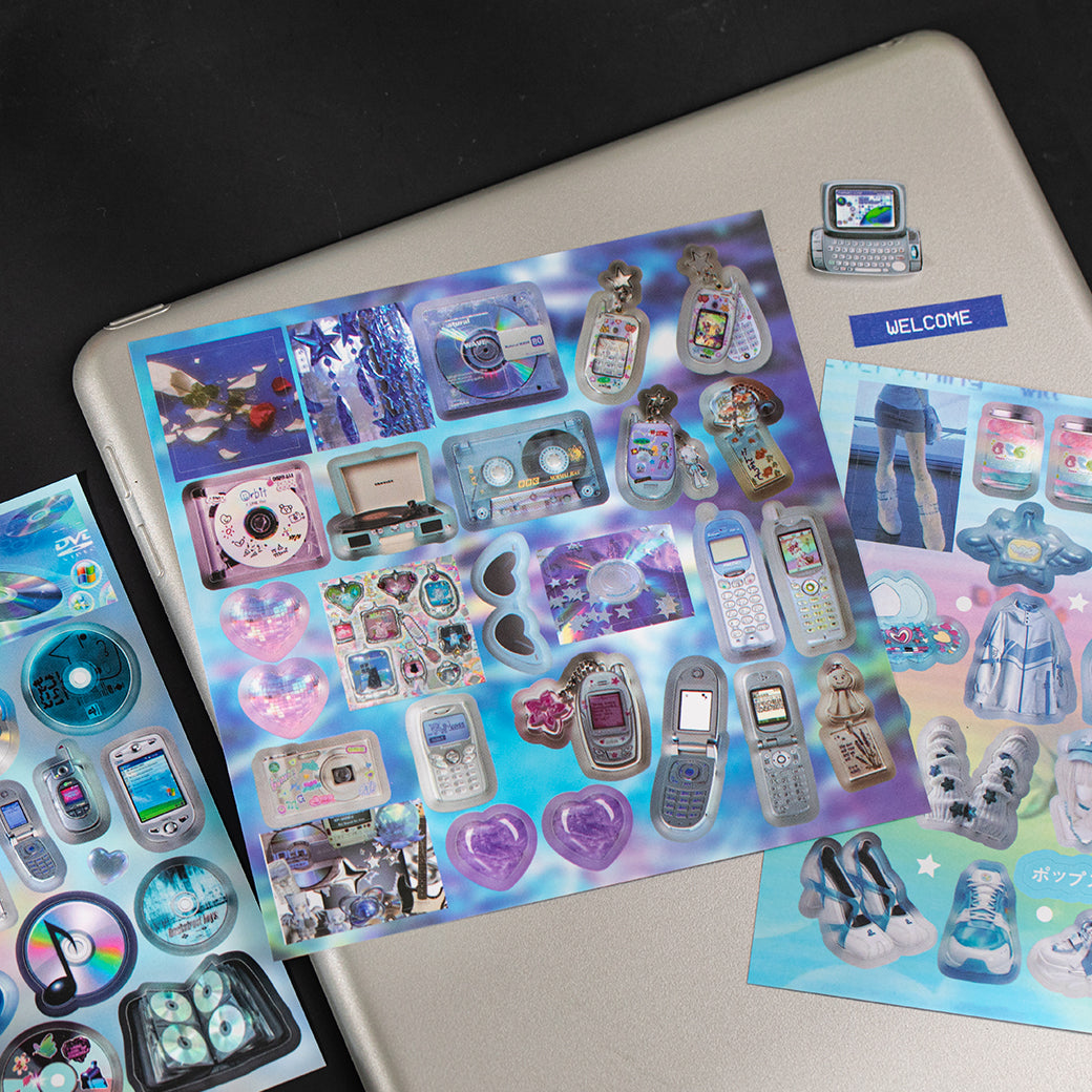 Millennial Retro Style Pre-cut Sticker Book for journaling and scrapbooking