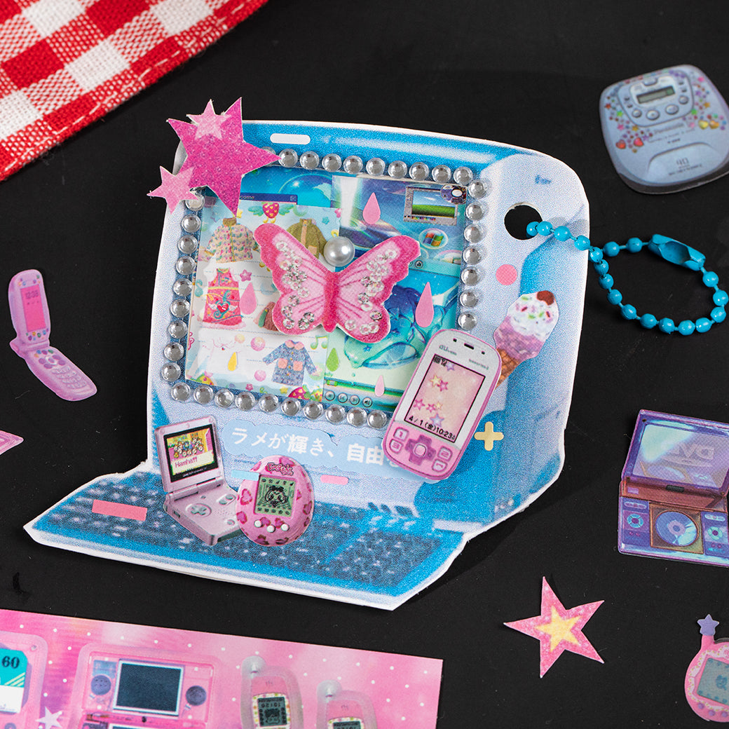 Millennial Retro Style Pre-cut Sticker Book for journaling and scrapbooking