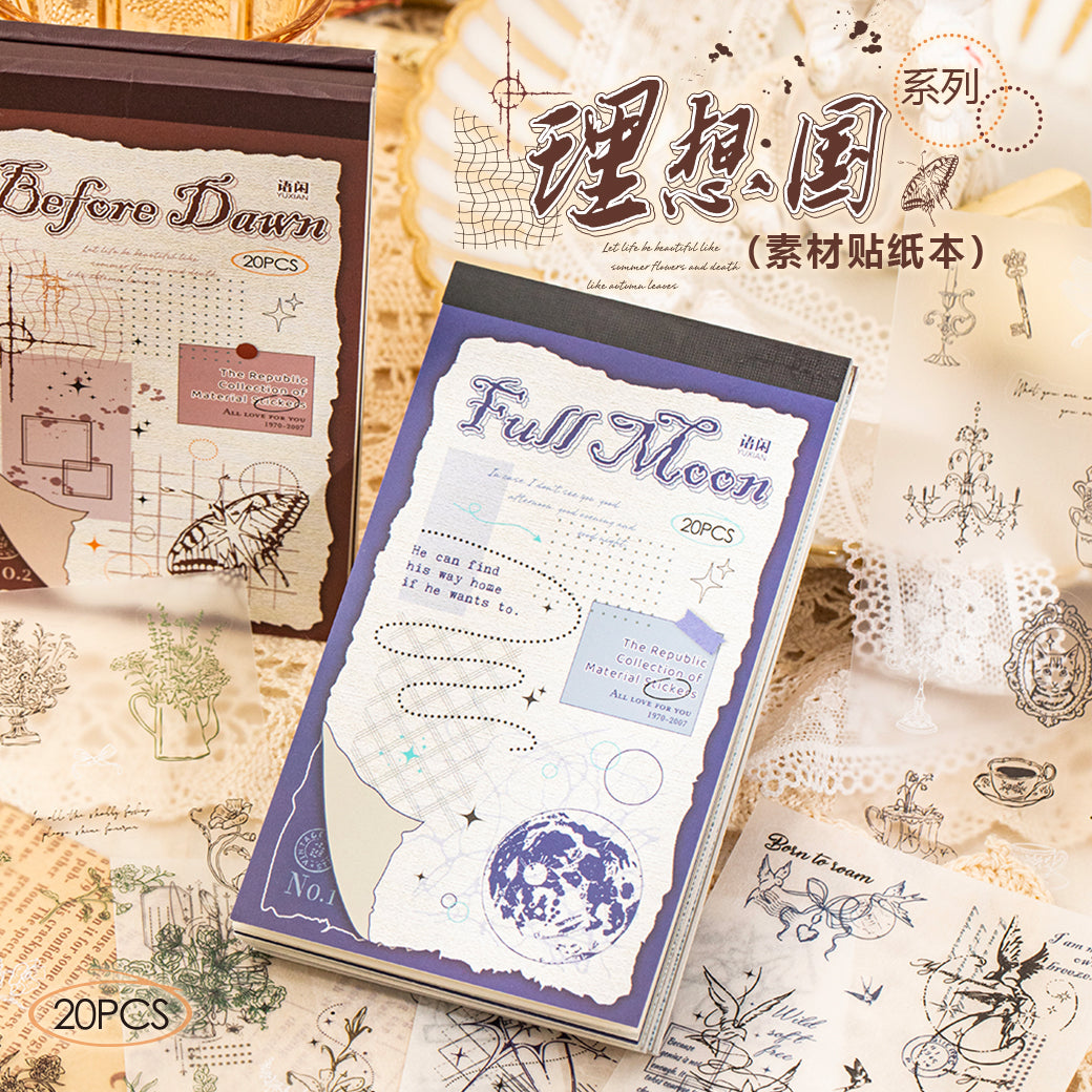 Before Dawn & Full Moon Pre-cut Sticker Book