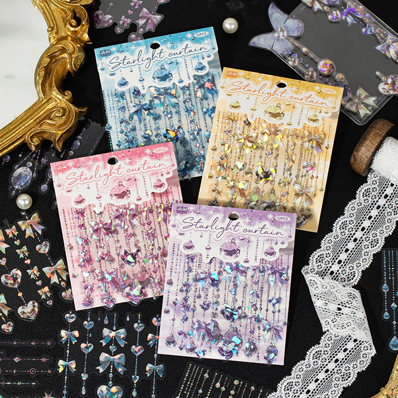 Diamond Pendant Shell Light PET Sticker