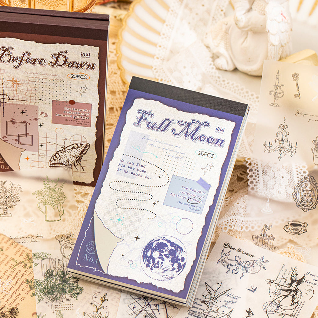 Before Dawn & Full Moon Pre-cut Sticker Book