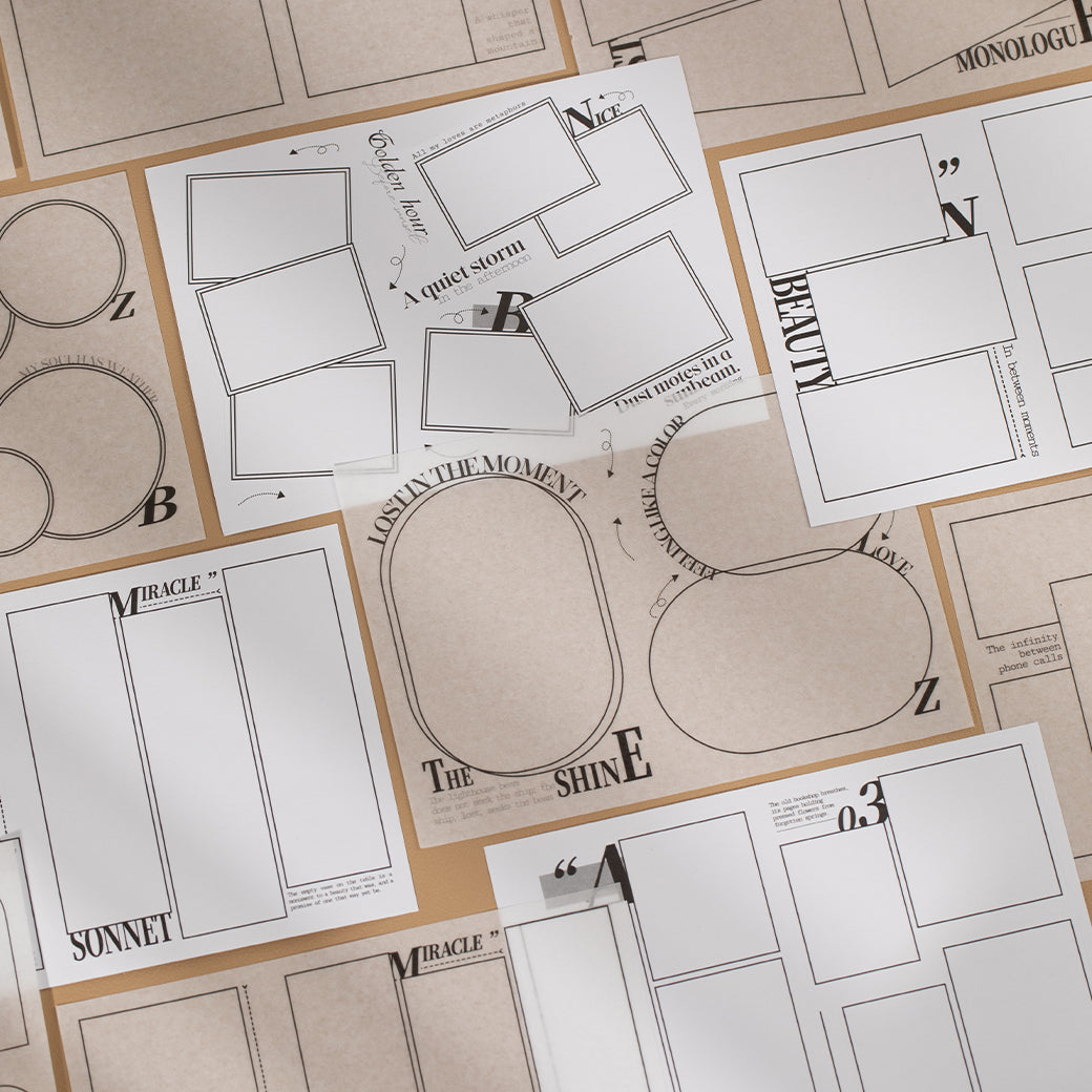 Geometric Track Border Sticker Book