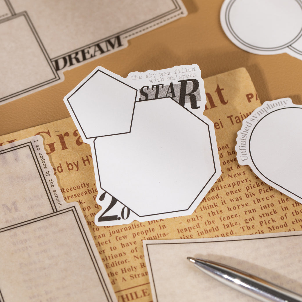 Geometric Track Border Sticker Book