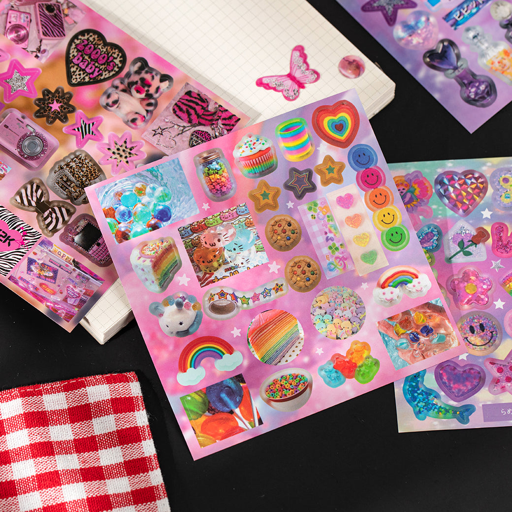 Millennial Retro Style Pre-cut Sticker Book for journaling and scrapbooking