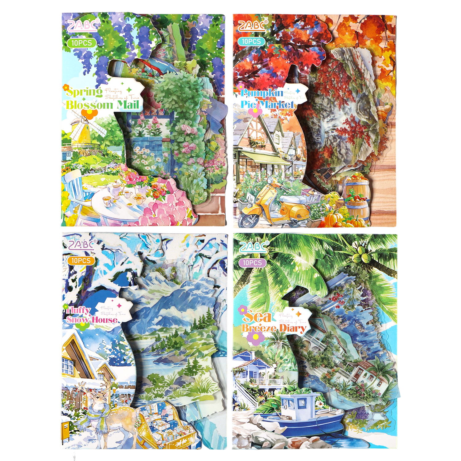 Light Sketch of Seasons PET Sticker