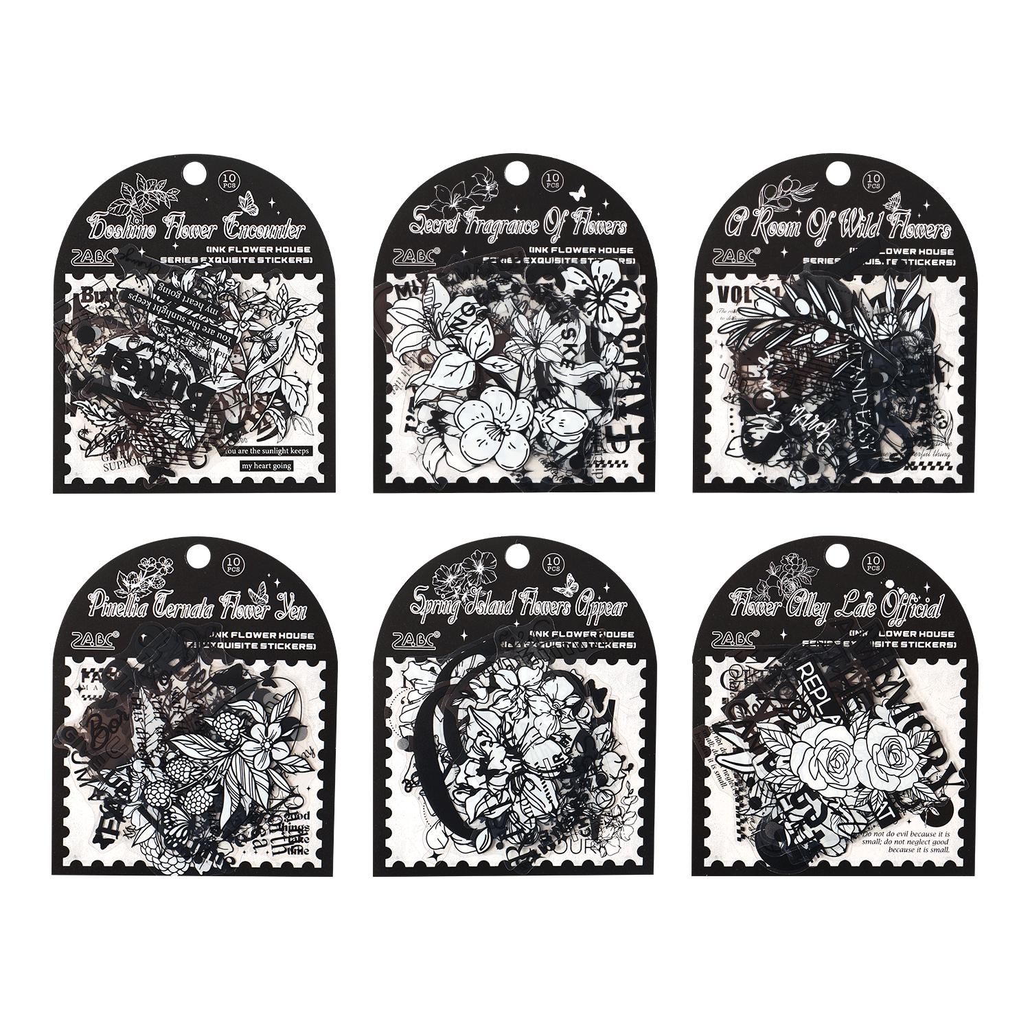 Ink Flower PET Sticker