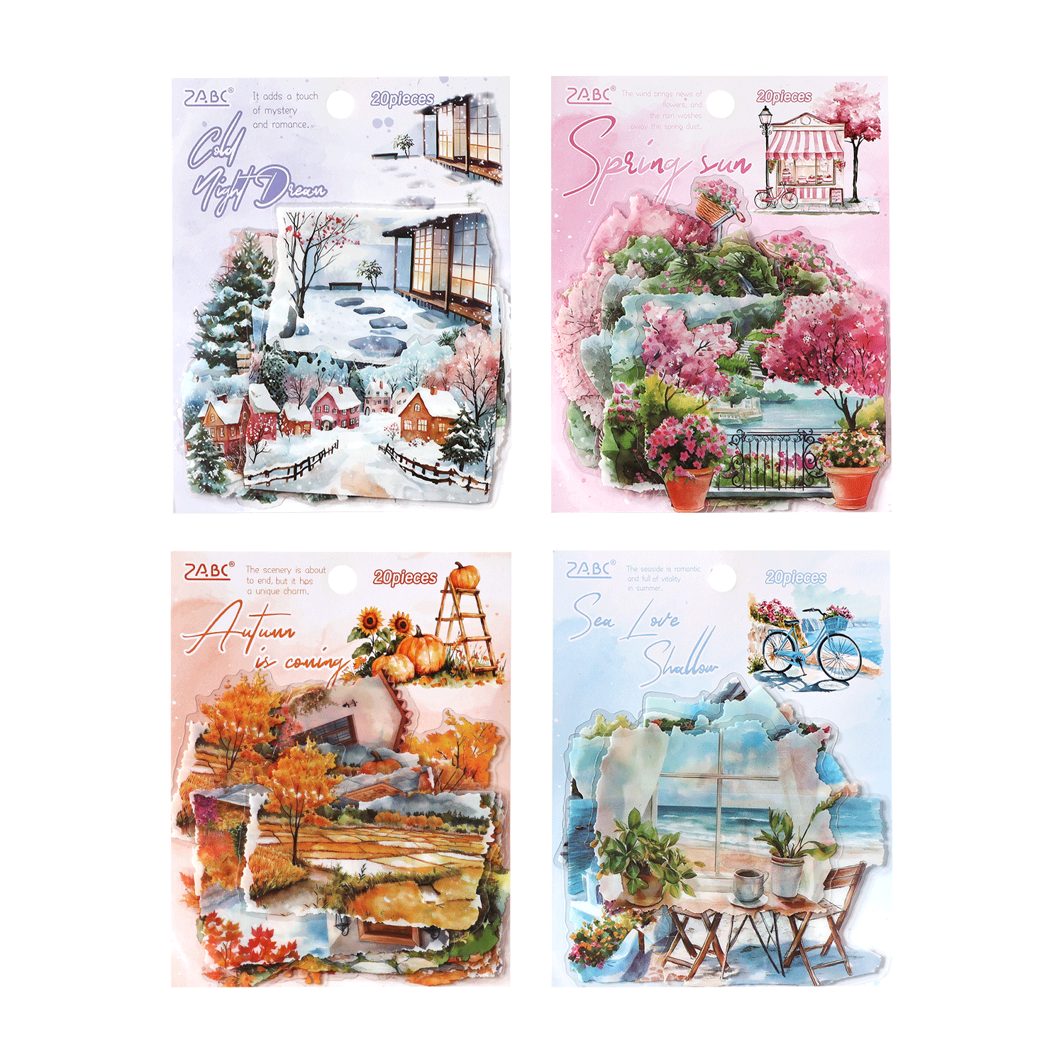 Four Seasons String Song PET Sticker