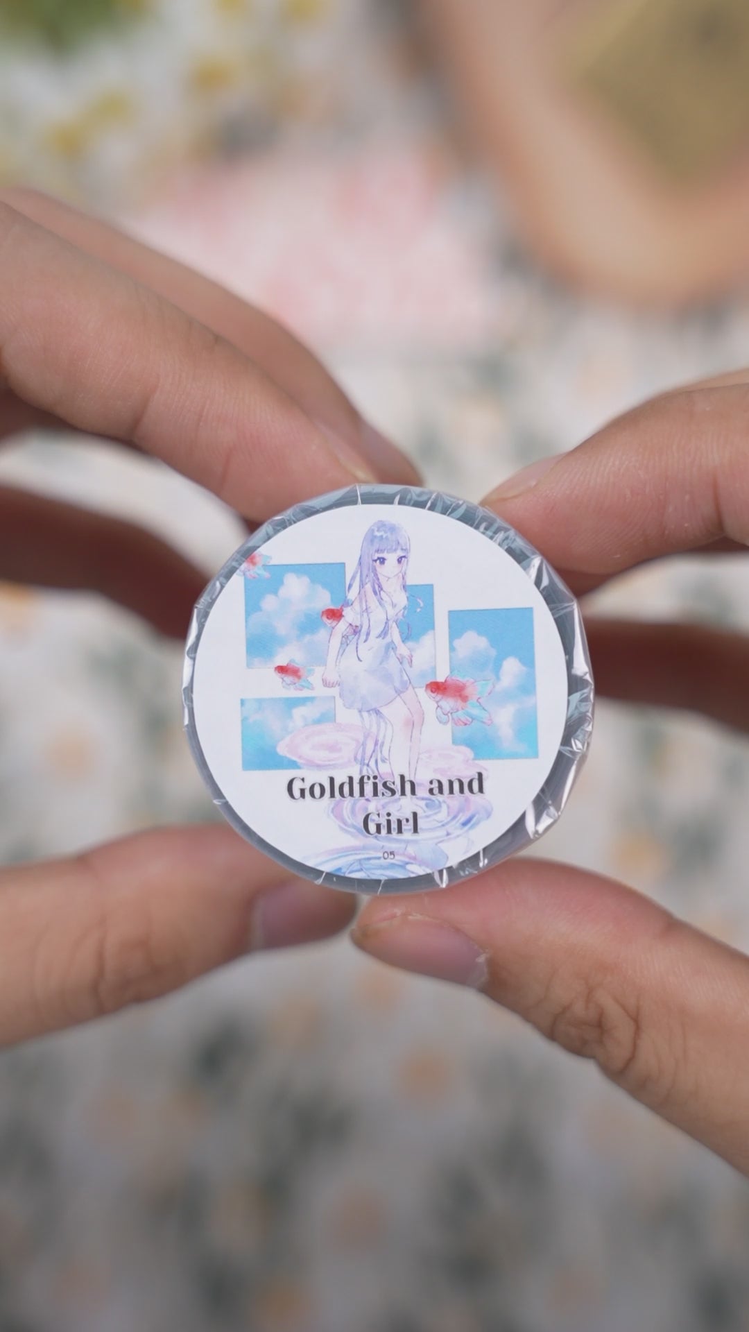 【MOOBOOM】Goldfish and Girl Pre-cut PET Tape