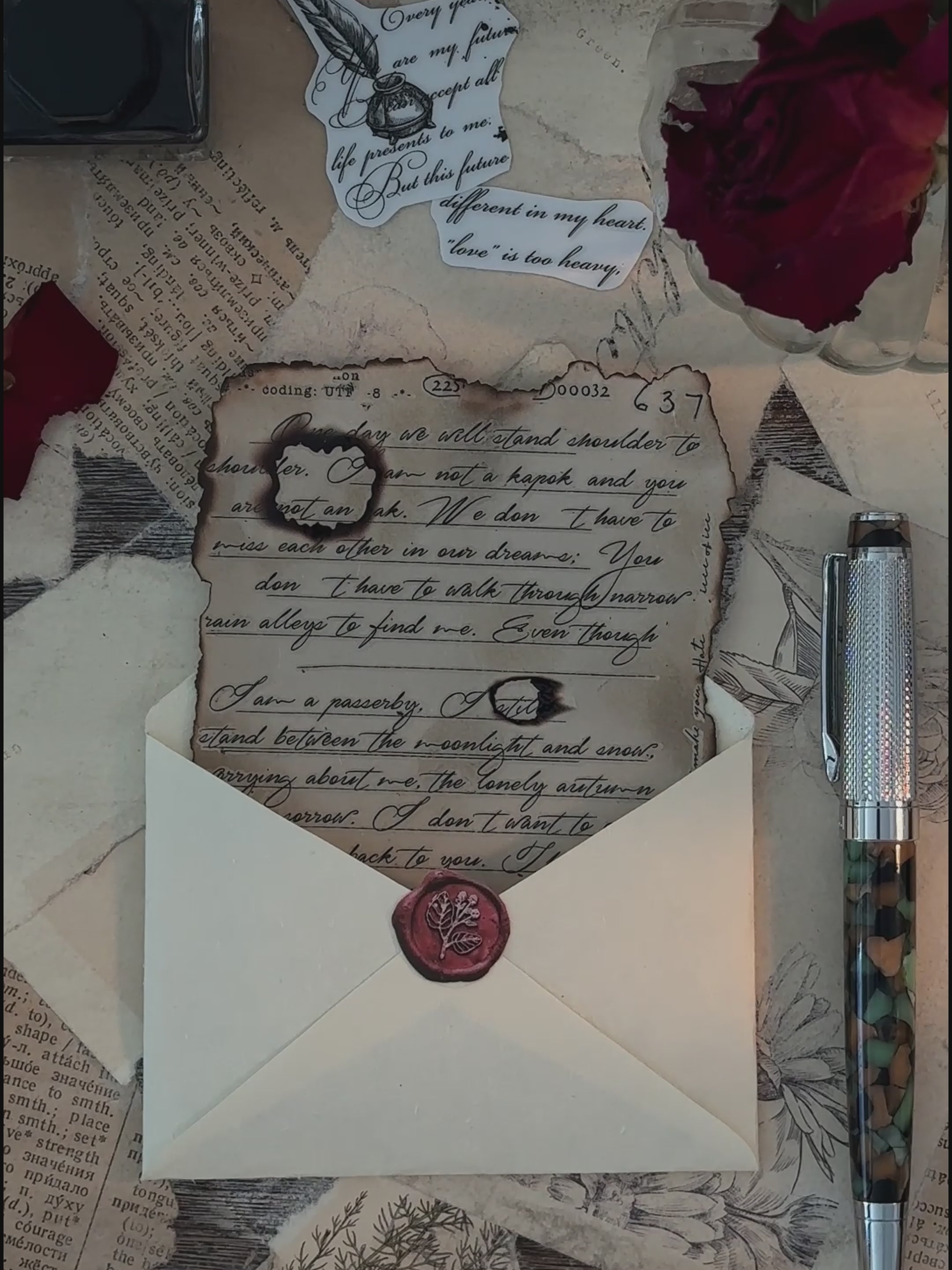 One Page Love Letter Transfer Sticker