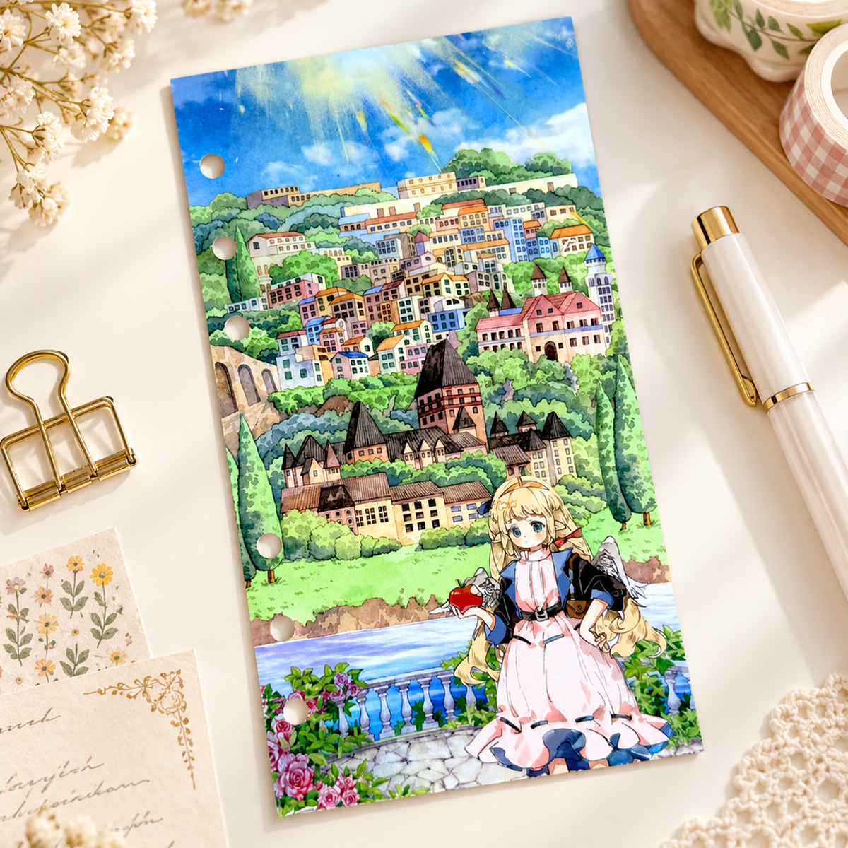 【MOOBOOM】 City in the Mountains Pre-cut Landscape PET Tape detail image 1