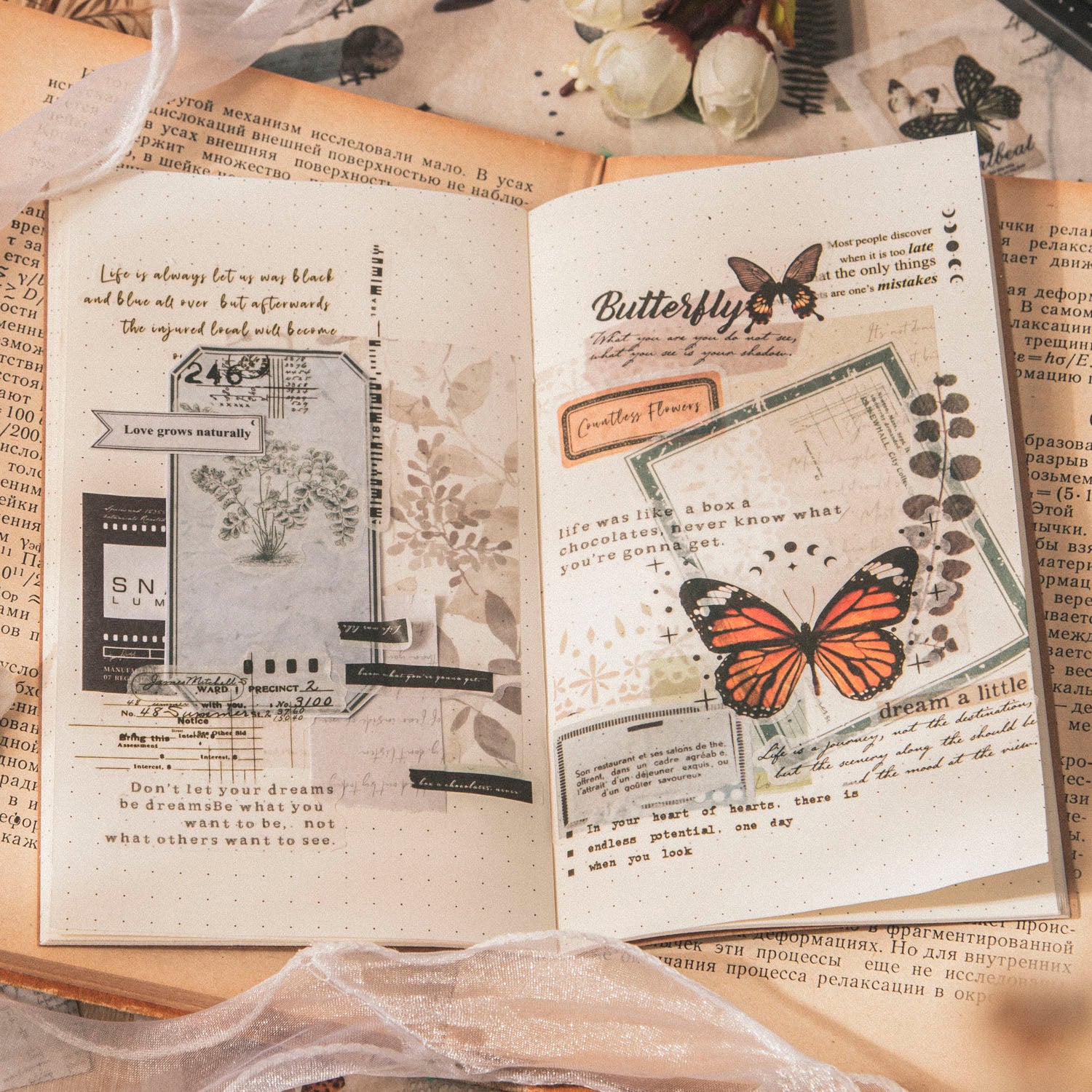 Dizdkizd Washi Sticker Booklet – 40 Blätter Mit 4 Themen, Wiederverwendbar