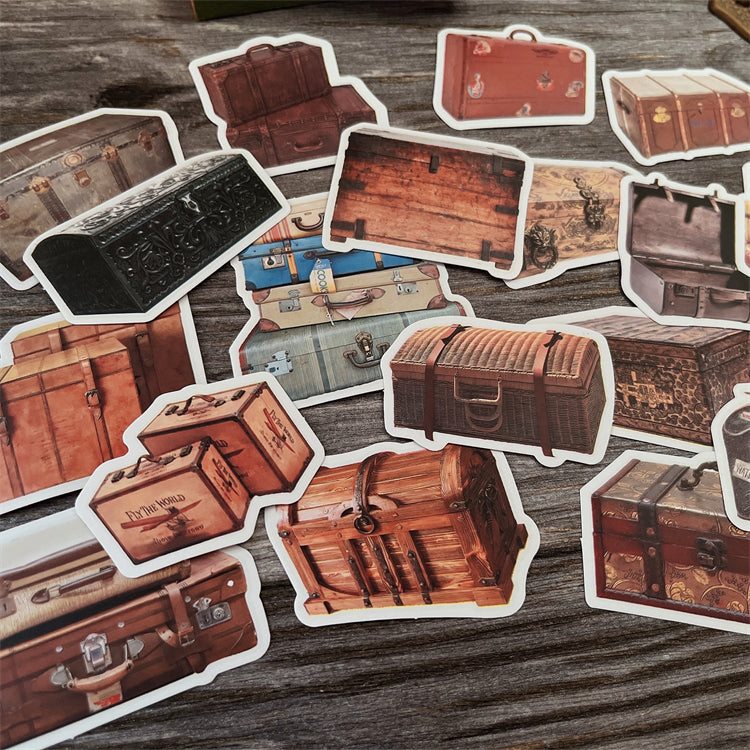 ZX Vintage Suitcase Stickers 18PCS