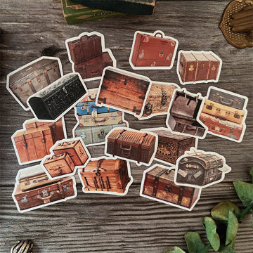 ZX Vintage Suitcase Stickers 18PCS