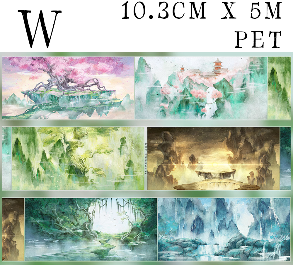 【ZERO】Ancient Chinese Figures & Construction Tape(42 Styles)(Whole Roll Tape)