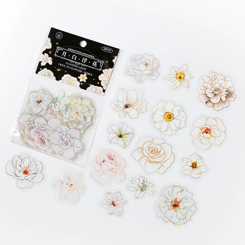 white-flower-stickers