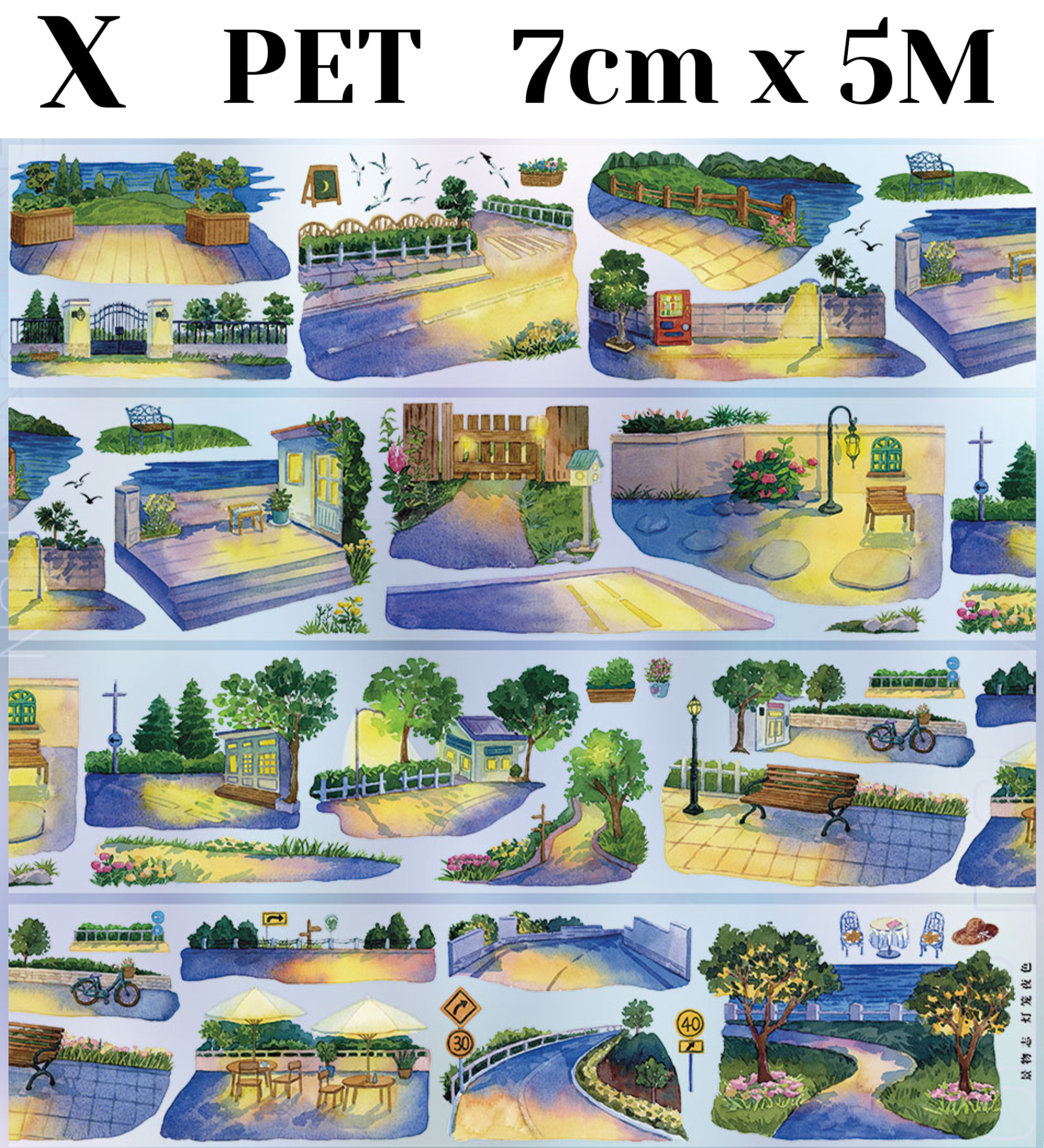 【ZERO】About Night Landscaping Tape(34 Styles)(Whole Roll Tape)