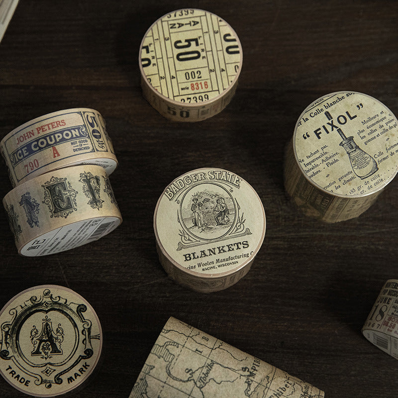 Retro Nostalgic Style Map Creative Washi Tape
