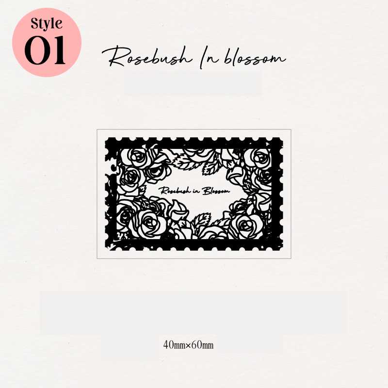 Rose flower wooden stamps