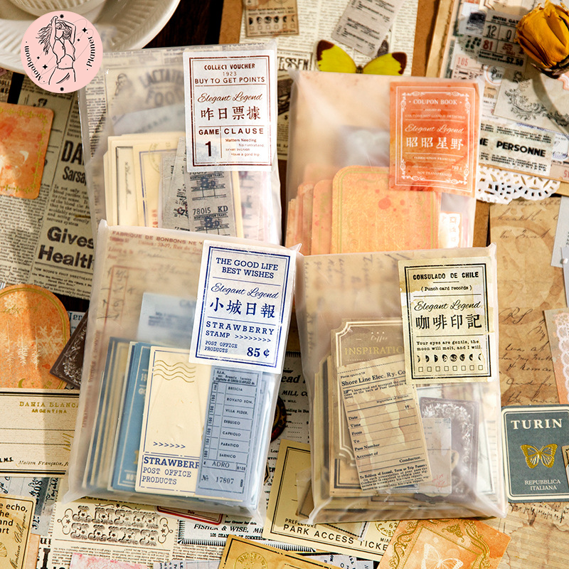 Chapters of Time Series - Vintage Journal Paper 100Pcs