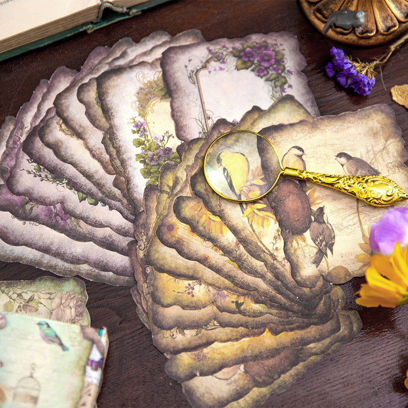 "Memory Flower Field" Series Of Vintage Style Pretty Paper