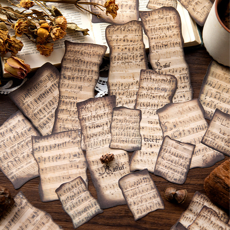 "Time Silhouette " Series Vintage Scrapbook Paper