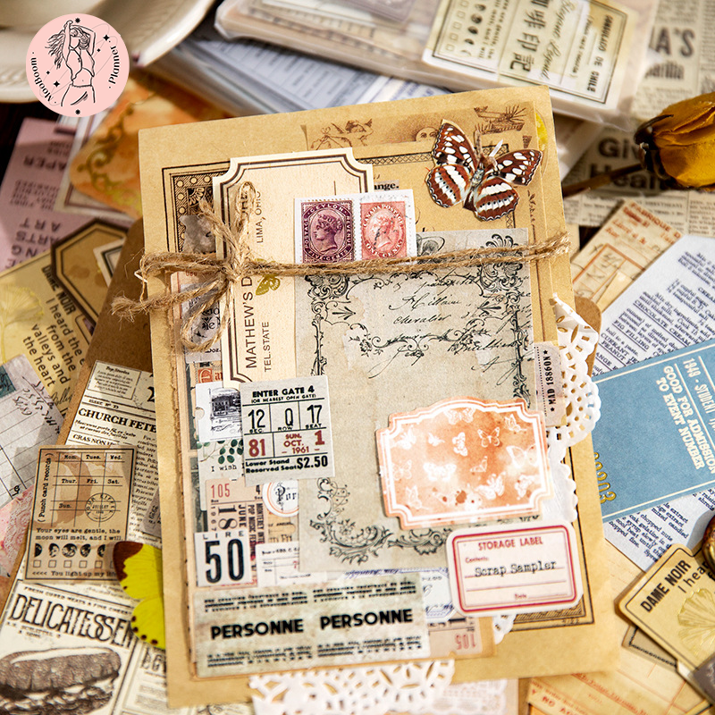 Chapters of Time Series - Vintage Journal Paper 100Pcs