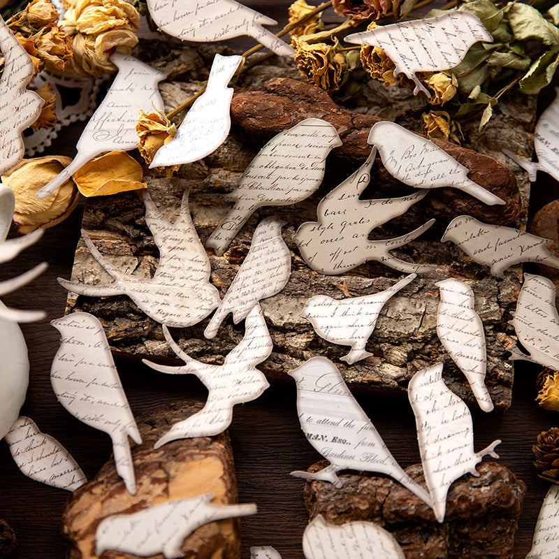 "Time Silhouette " Series Vintage Scrapbook Paper