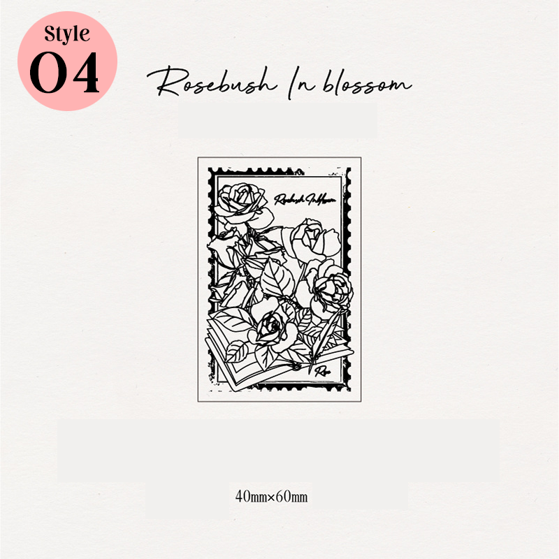 Rose flower wooden stamps