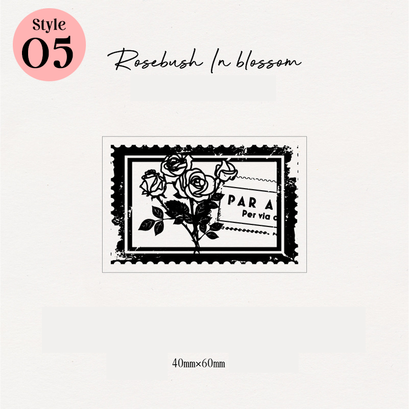 Rose flower wooden stamps