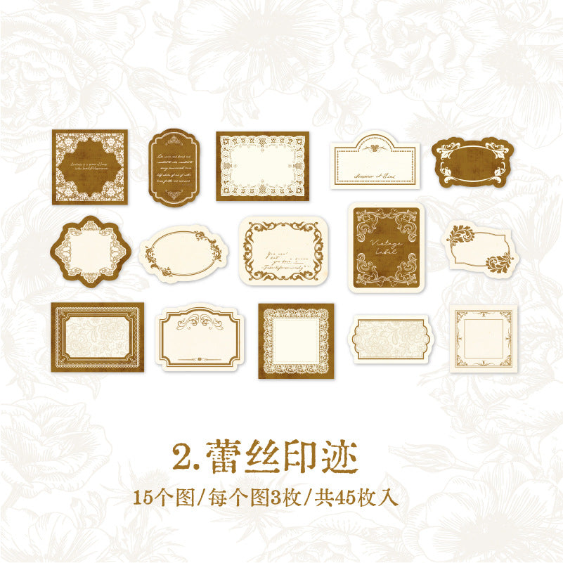 YANJI Meet Flowers Vintage Label Stickers