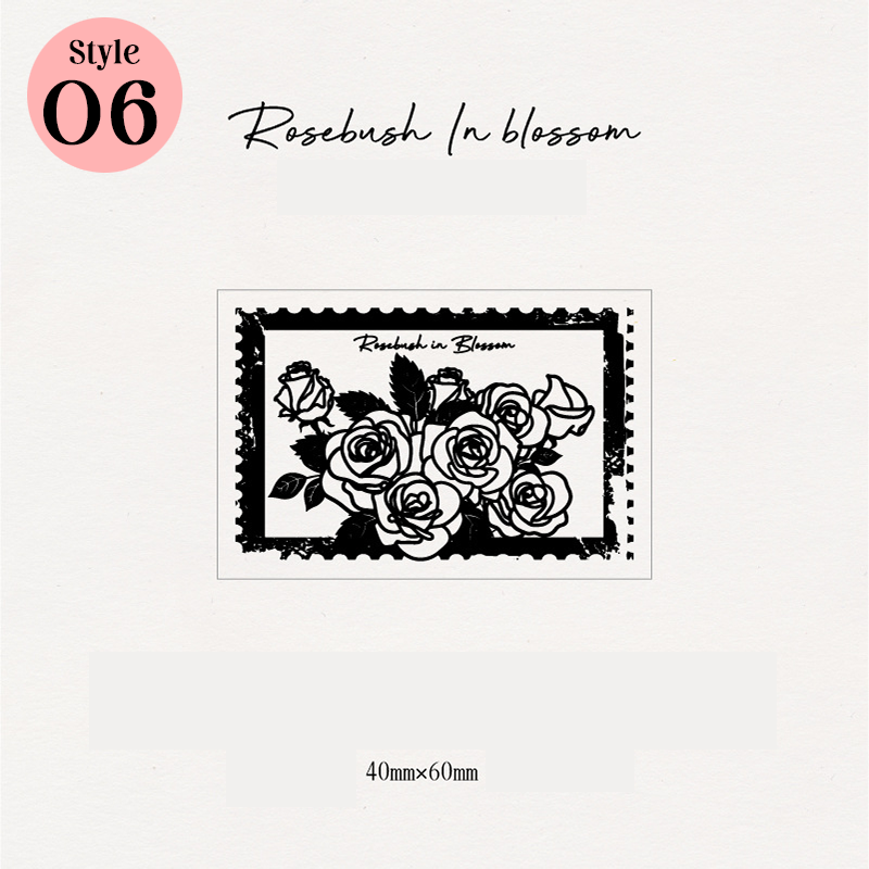 Rose flower wooden stamps