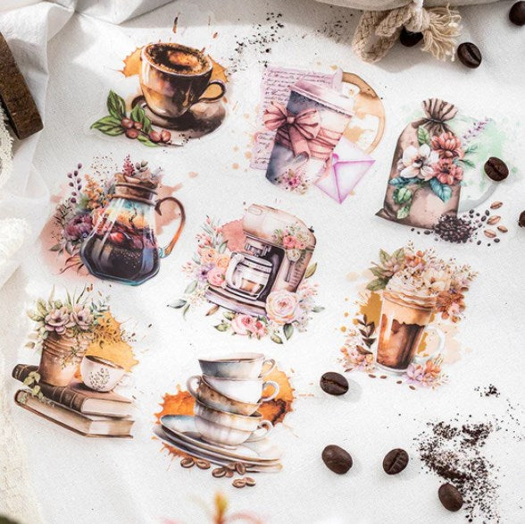 Coffee Theme Stickers 30pcs