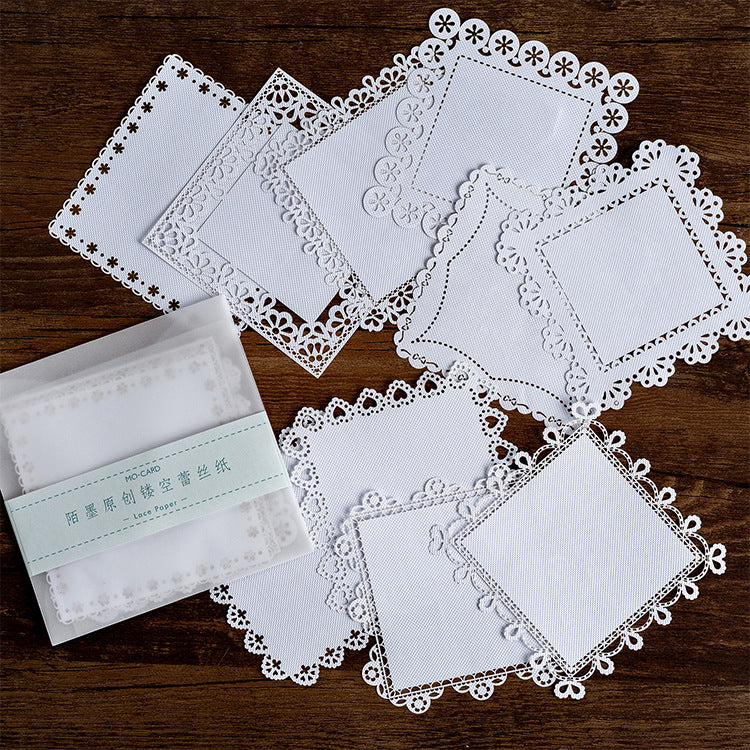 Square lace paper