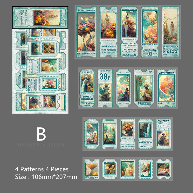 Vintage mythological stickers