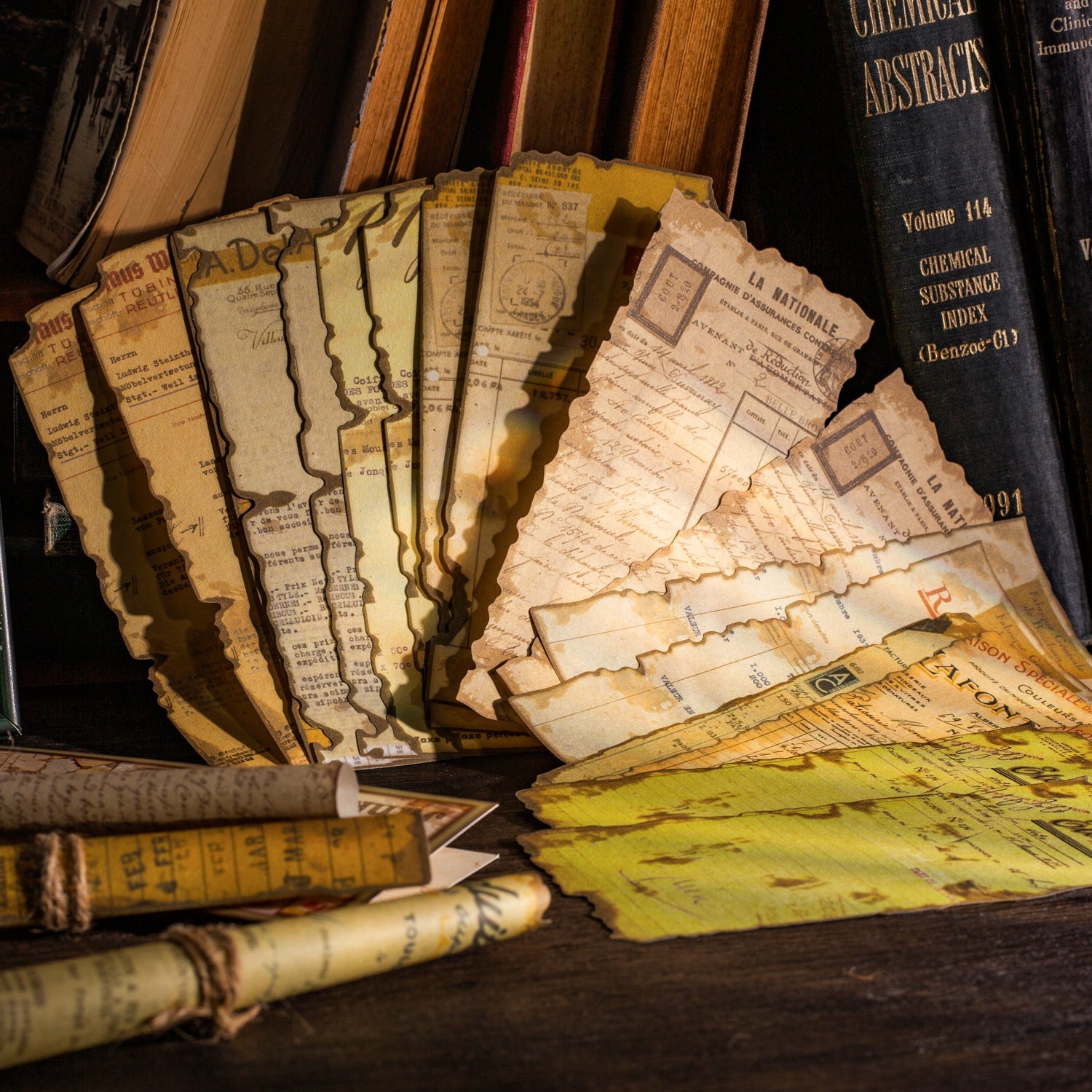 Old Dream Book Series Alien Book Page Scarpbook Paper