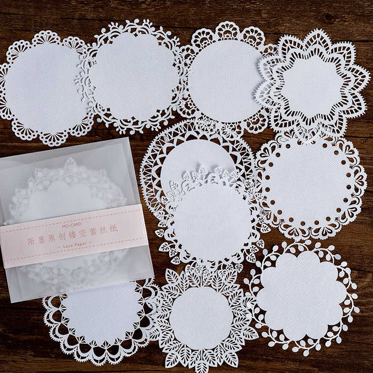 Round lace paper