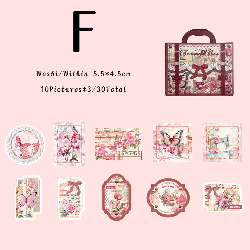 Sewing hand made series sticker