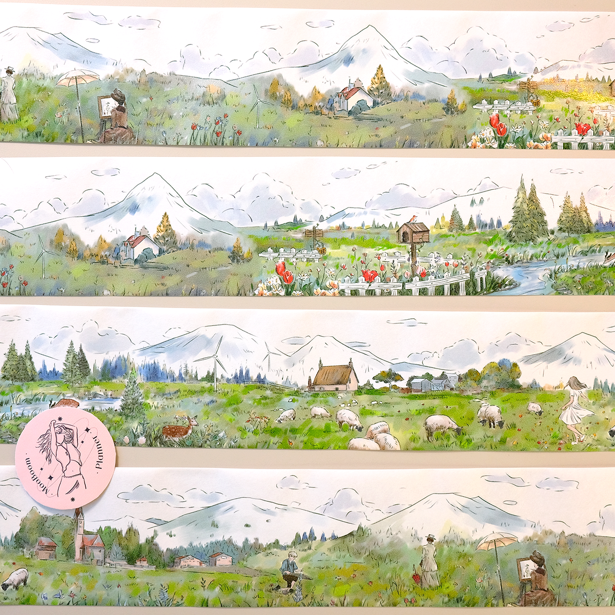 Fields in the morning Washi Tape (5.4cm*142cm)