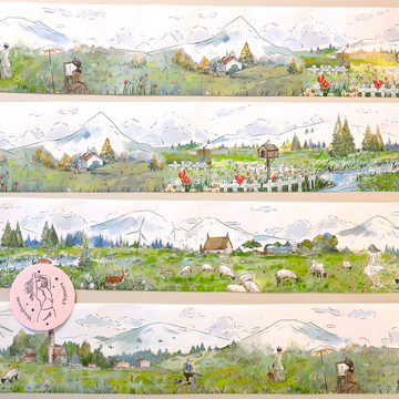 Fields in the morning Washi Tape (5.4cm*142cm)