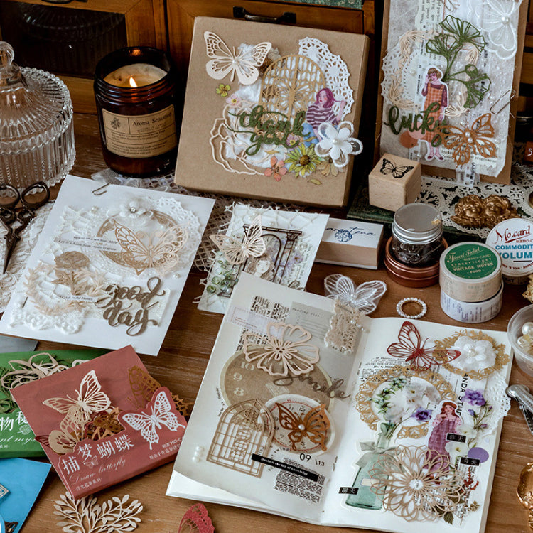 Floating Flower Series Embossed Die Cut Paper