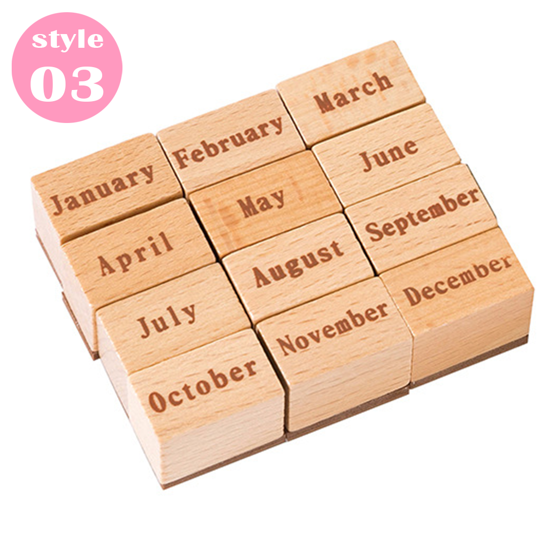 Stempelset „Ewiger Kalender“ aus Holz