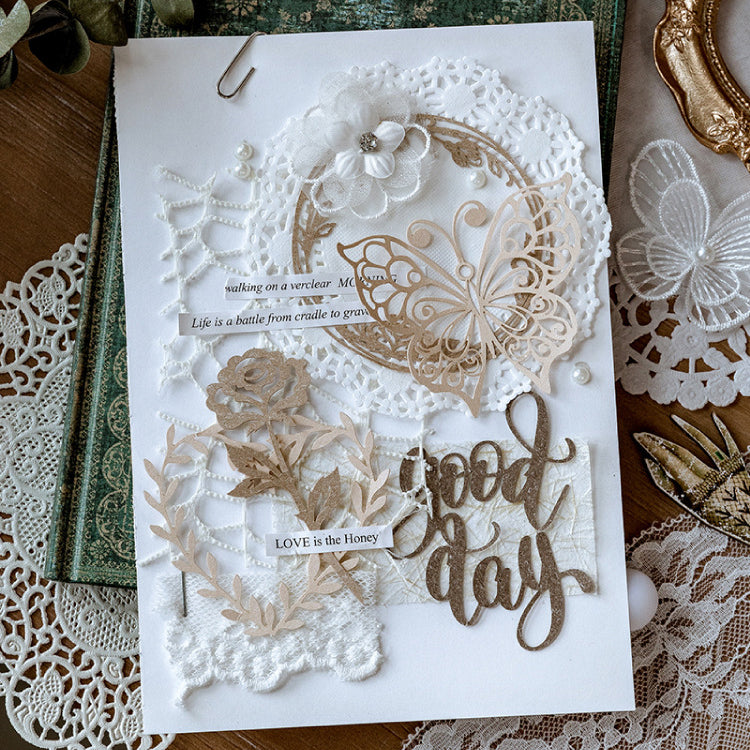 Floating Flower Series Embossed Die Cut Paper