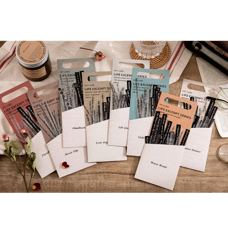 Stripe Stickers Life Pakcs 40pcs