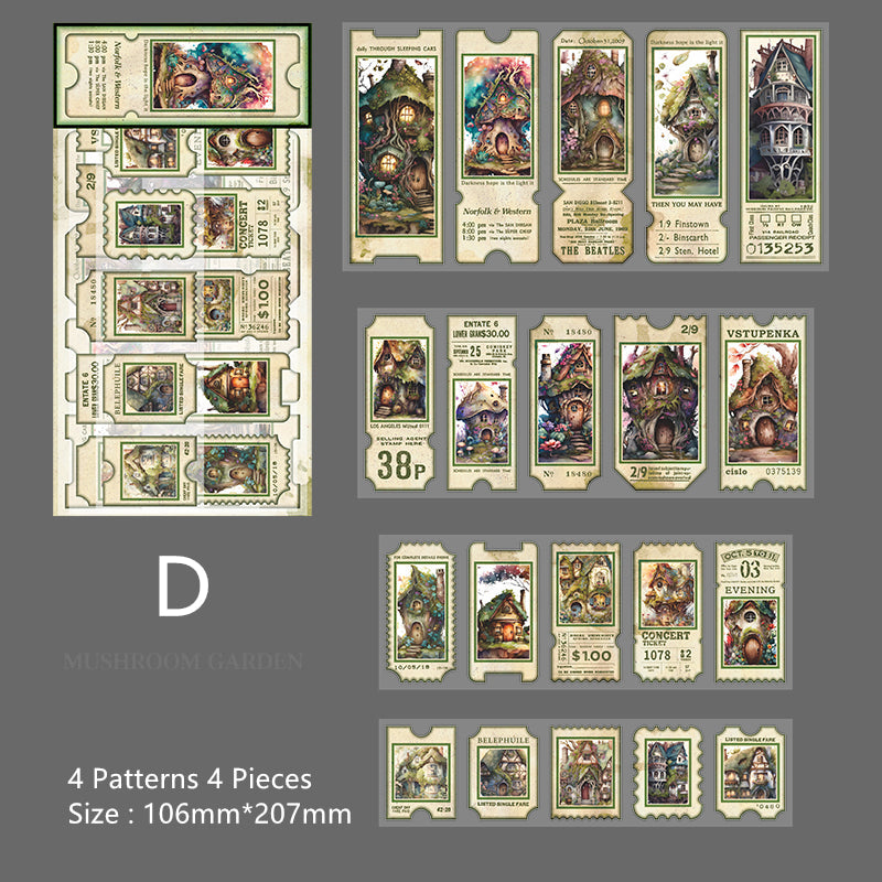 Retro treehouse painting sticker